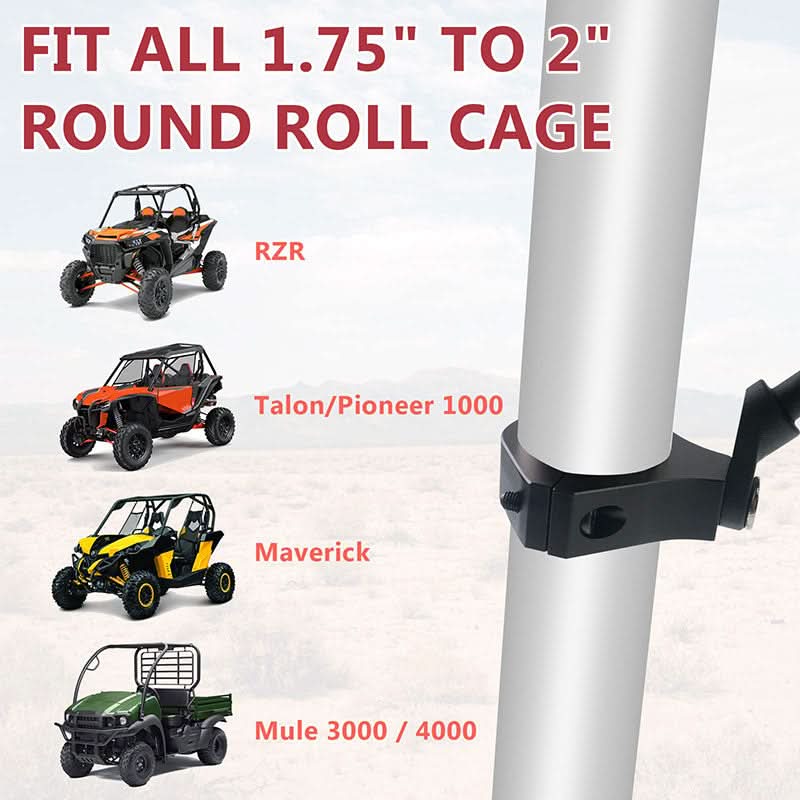 Adjustable Phone Holder for 1.75-2 Inch UTV Roll Bar