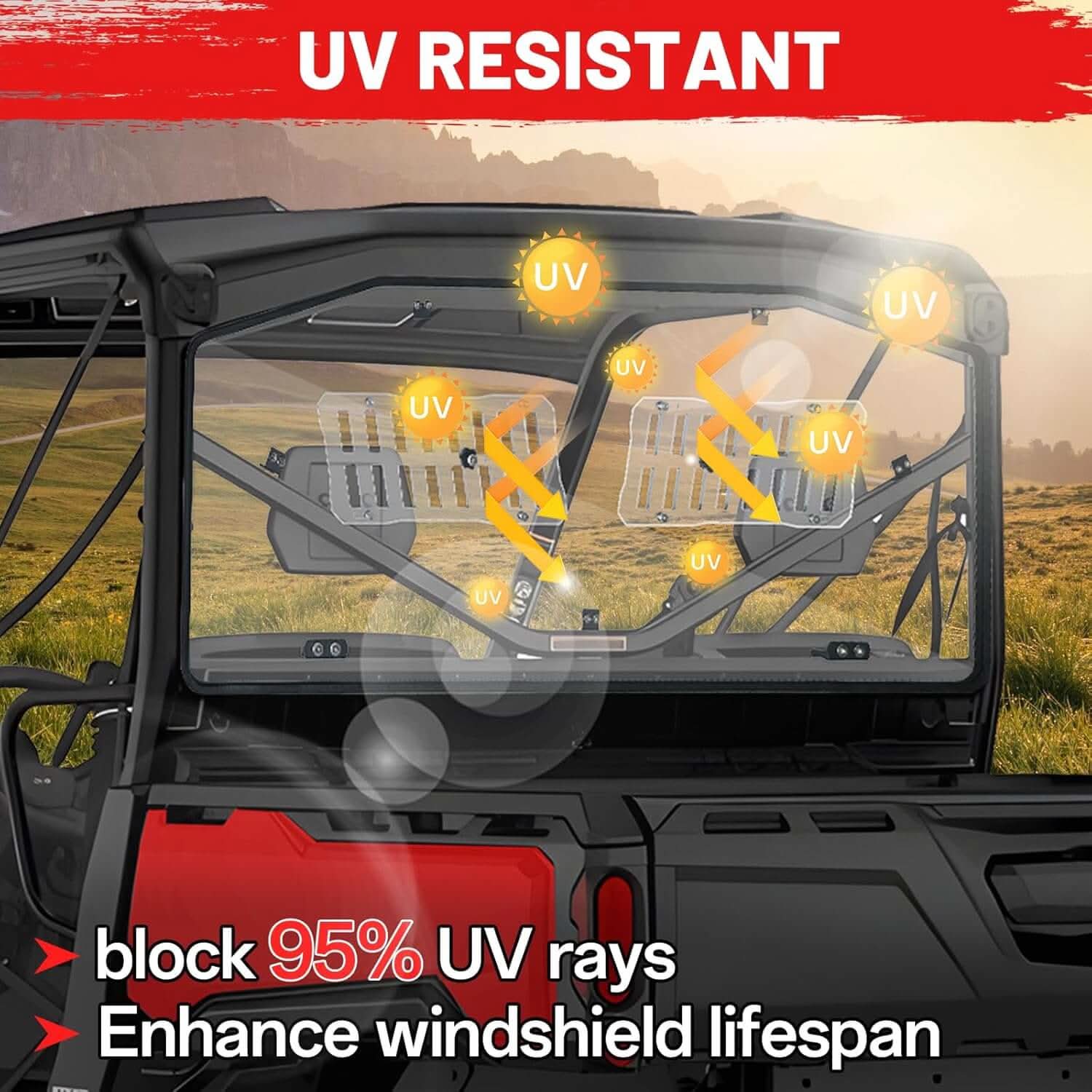 StarknightMT defender rear vented windshield block 95% UV