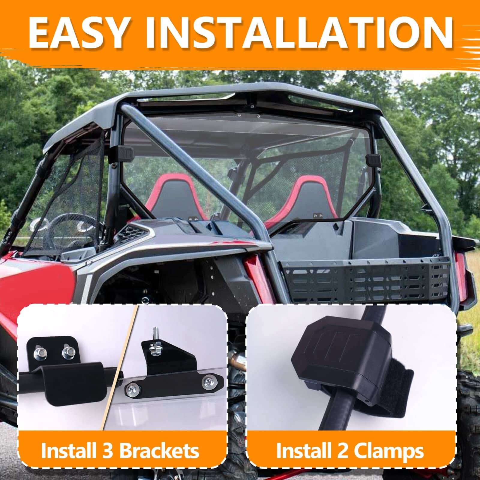 easy to install the talon 1000R rear windshield