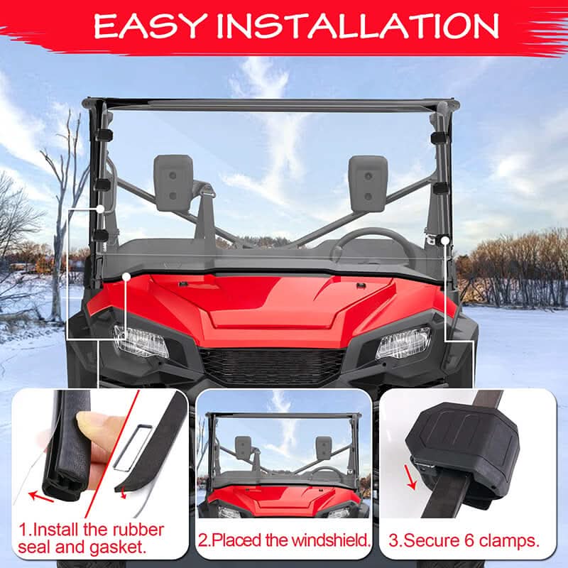 easy to install the pioneer 1000 5 windshield